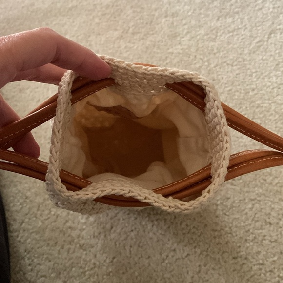 Ralph Lauren Crochet Small Bucket Bag Made In Italy NWOT - Picture 11 of 17